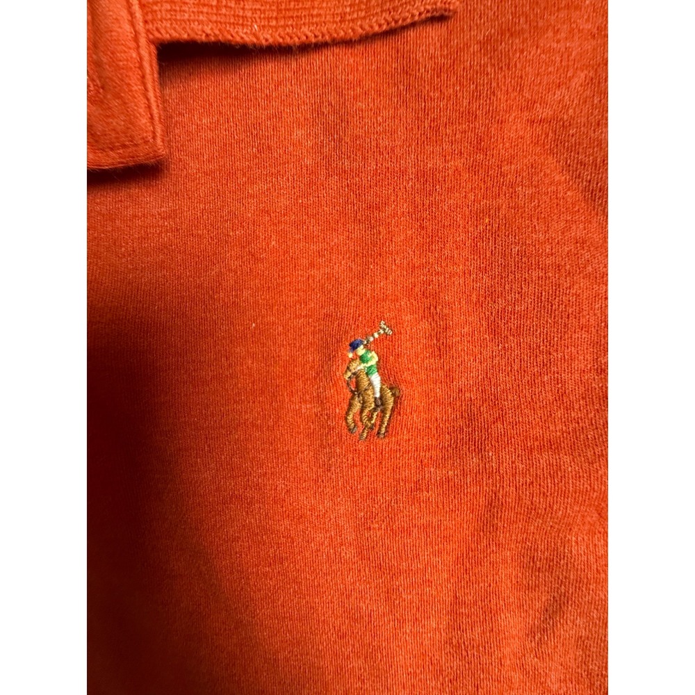 Polo Ralph Lauren Kids Orange Short Sleeve Cotton Polo Shirt Size 4 - Picture 4 of 8